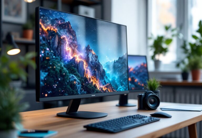 Diverse Samsung monitors showcasing quality and design