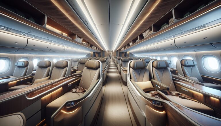 Modern aircraft interior design showcasing innovation